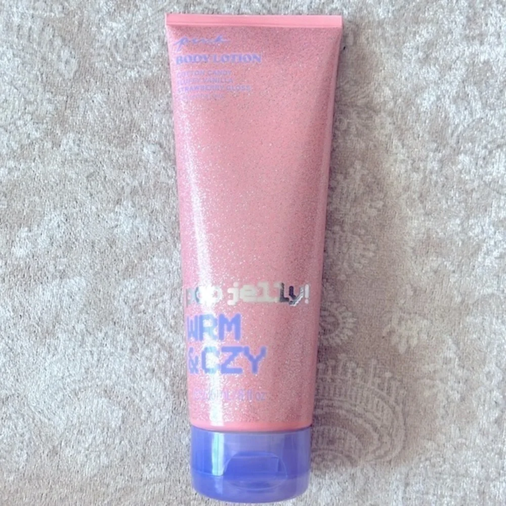 Brand New Victoria’s Secret Set Lotion Pink Stripes Key & Cardholder Lip Gloss